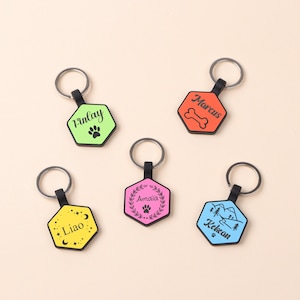 Engraved Silicone Pet ID Tag: Custom Dog Collar Tag