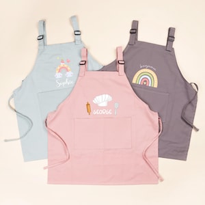 Personalized Apron for kids,Toddler Apron, Customized Apron, Little Chef, Cooking Apron, Kitchen Apron,Girls Boys Custom Toddler Apron