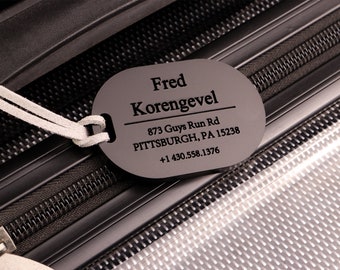 Personalized Acrylic Luggage Tag: Engraved Travel Gift