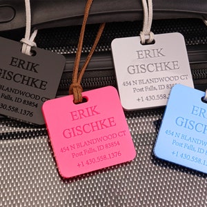 Luggage Tag School Bag Tag Wedding Bridesmaid Holiday Engraved Travel Gift Bag Tag Personalized Diaper Bag Baby Tag image 6