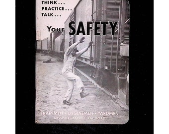 1958 Missouri Pacific RR Railroad Train Crew Photo Safety Book for Trainmen