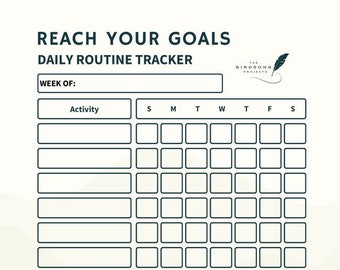 Reach Your Goals Accountability Tracker Etsy