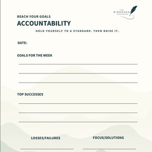 Reach Your Goals Accountability Tracker