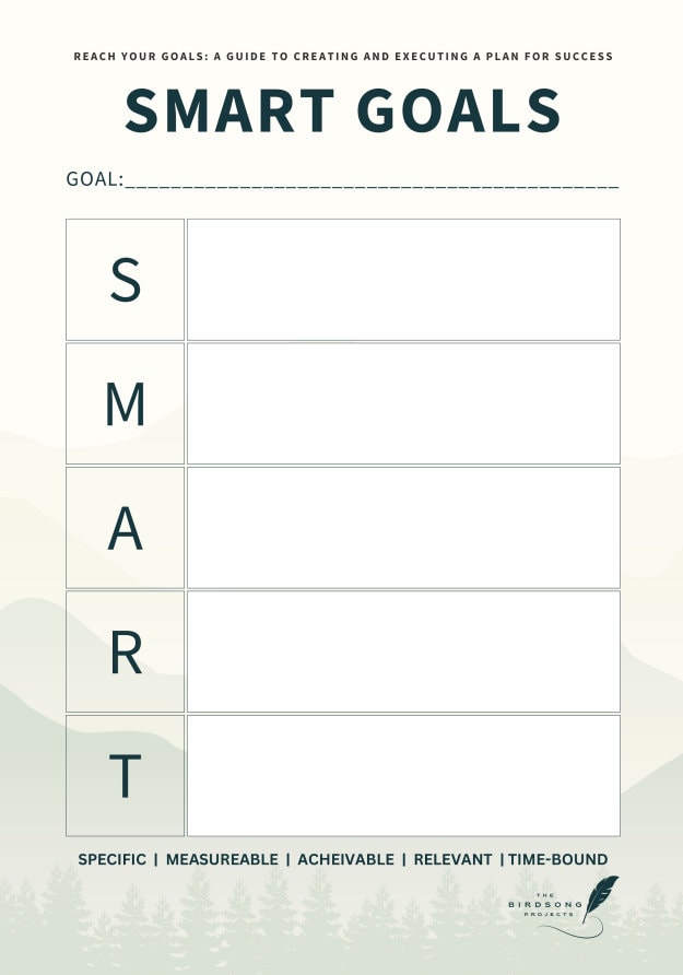 Reach Your Goals SMART Goal Setting Worksheet - Etsy