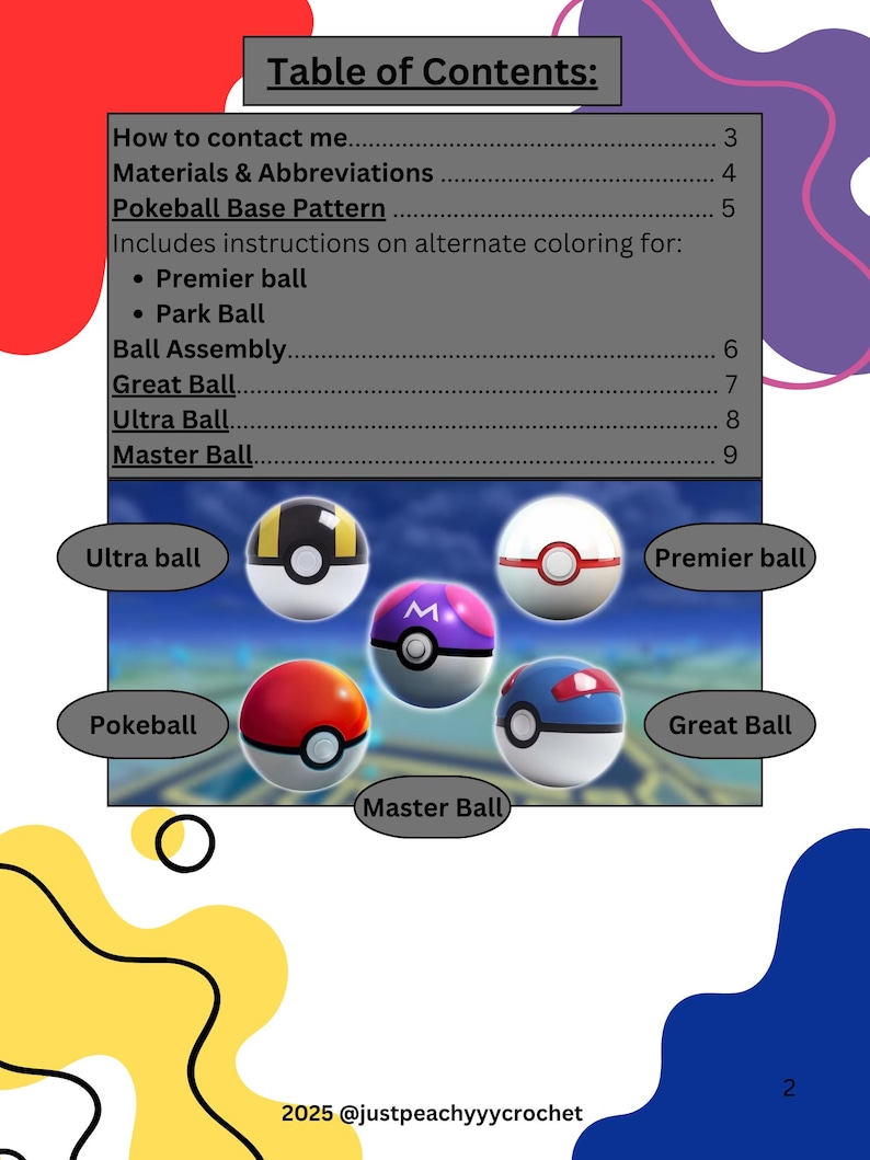 Master Pokeball Pattern Pokeball Crochet Pattern 4-in-1 Pack - Etsy