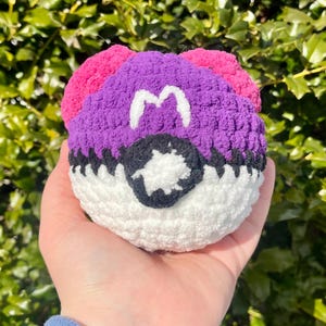Master Ball Pokeball handgemaakte gehaakte replica pluche