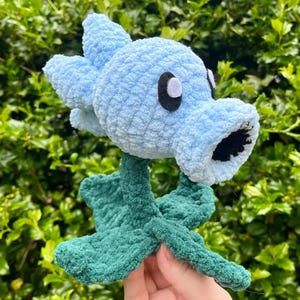 Peluche fatto a mano all&#39;uncinetto di Snowpea Plants vs Zombies
