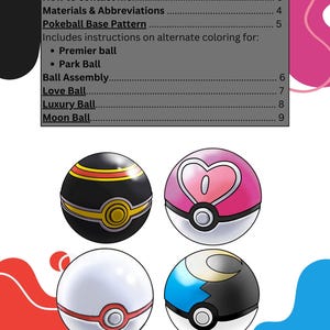 Specialty Pokeball Crochet Pattern 4-in-1 Pack - Etsy