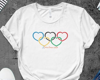 Chemise des Jeux Olympiques d'été de Paris 2024, voyage en France pour le t-shirt des Jeux Olympiques de 2024, chemise Paris France, tour Eiffel, cadeau ami fan de sport