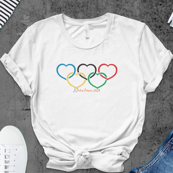 Parijs 2024 Olympische Zomerspelen shirt, reizen naar Frankrijk voor Olympische Spelen 2024 T-shirt, Parijs Frankrijk shirt, Eiffeltoren, sportfan vriend cadeau