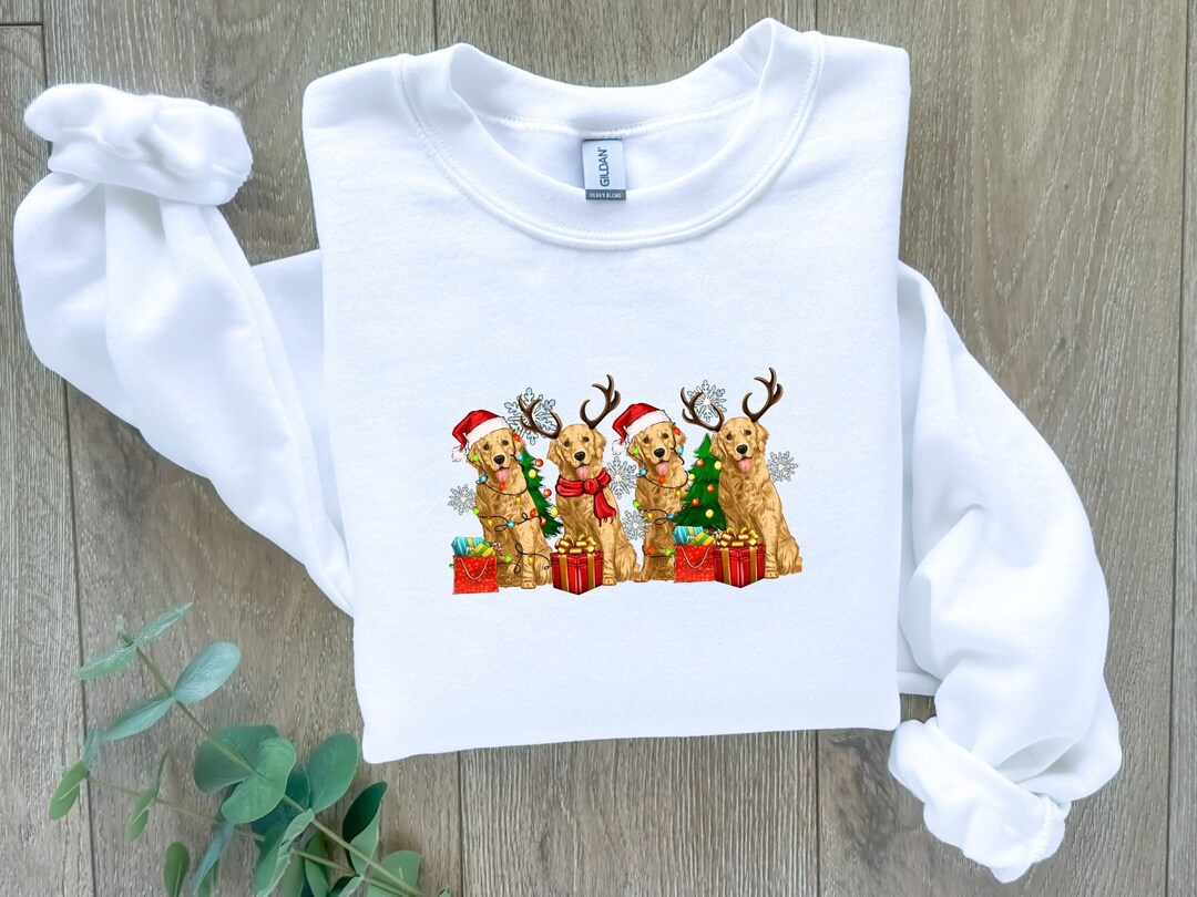 Christmas Dogs Sweatshirt, Dog Lover Sweater, Holiday Sweater