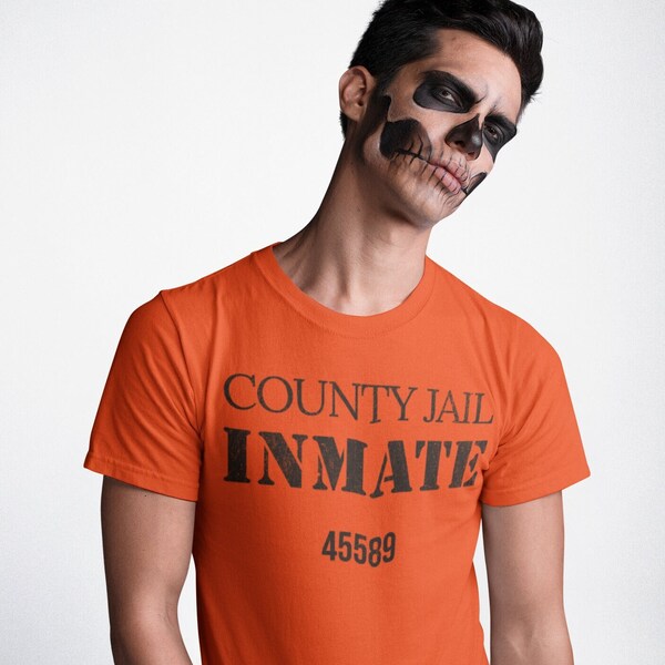 Prisoner Halloween Costume Funny Country Jail Inmate T-Shirt
