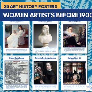 25 Künstlerinnen Poster / Kunstgeschichte / Digital Download / Kunstlehrer / Kunstunterricht / Sozialkunde / Kunst Poster / Frauengeschichte