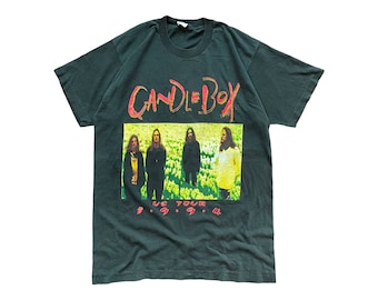 Vintage 1994 CandleBox Tour grunge hardcore rock and roll banda de fãs de música heavy metal concerto EUA tour 90s camiseta tamanho XL