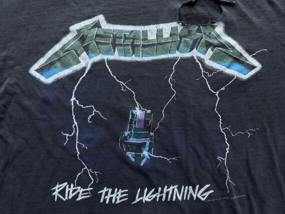 Vintage 1994 Metallica Ride The Lightning Distres… - image 3