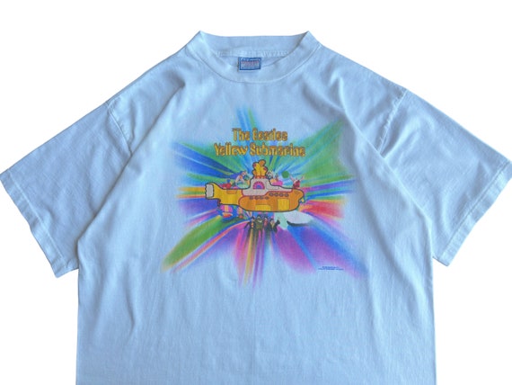 RARE Vintage the Beatles Yellow Submarine T-shirt Allsport