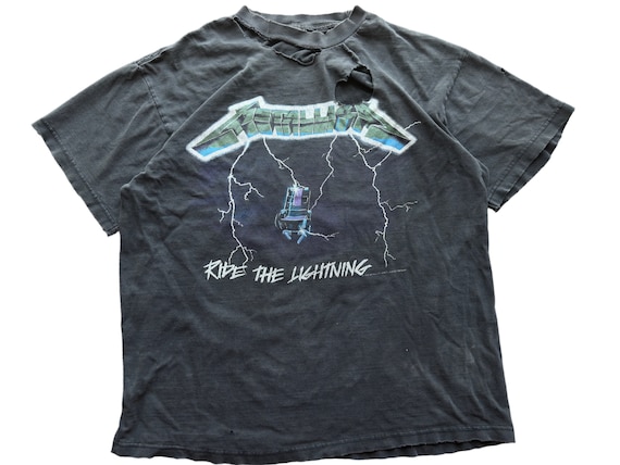 Vintage 1994 Metallica Ride The Lightning Distres… - image 1