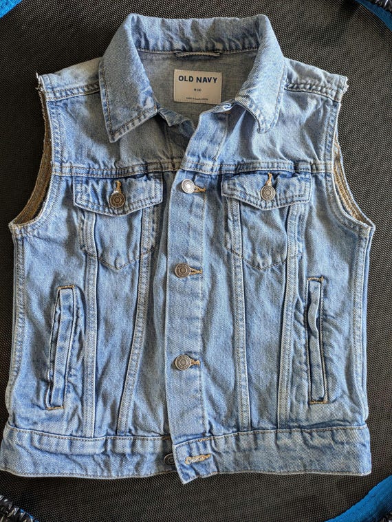 Upcycled Independence Day Patchwork Panel Denim V… - image 5