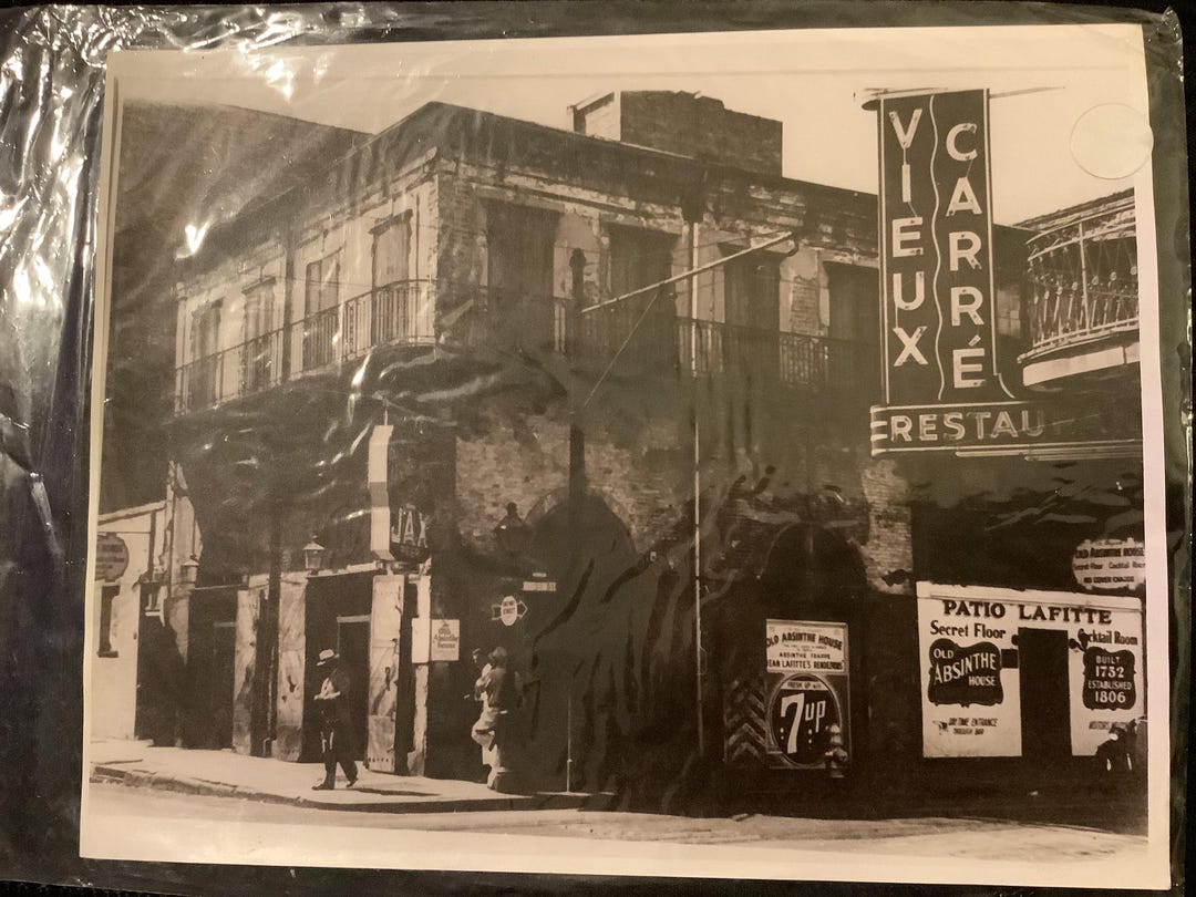 Vintage C.F. Weber Old Absinthe House Photo Jean Lafitte's French ...