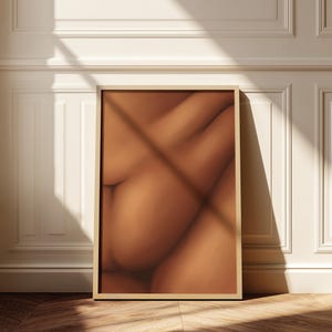 Body Positivity Art Print: Sensual Woman, Hand-Drawn, Semi-Glossy