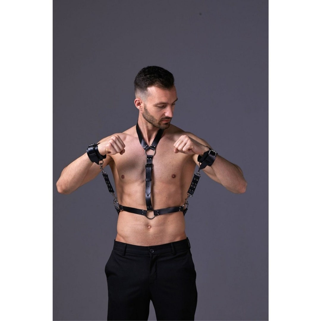Mens Chest Harness of Genuine Leather Original Body Belt for Etsy