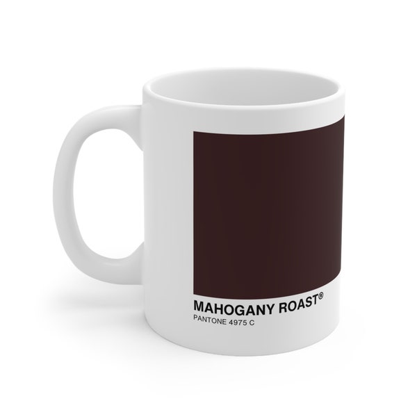 Mahogany Roast Pantone Color Coffee Mug | 2024 Gift | Home Decor | Pantone Colors | Color Swatch Mug