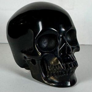 2.5” Black Obsidian Crystal Skull Carving