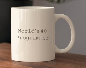 Tazza in ceramica per programmatori n. 0 al mondo, divertente tazza da caffè per programmatori, la migliore tazza regalo per programmatori, divertente regalo di programmazione, tazza per programmatori, tazza per programmatori