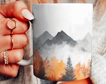 Autumn Scenery Ceramic Mug, Beautiful Fall Coffee Cup, Choose Your Design