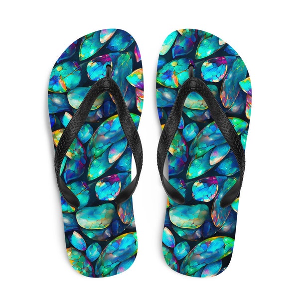 Fire Opal Summer Flip Flops