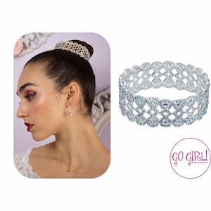 Stretch Hair Bun Bracelet Infinity; Bun Cuffs, Hair Accessories for Bun, Sparkly bun Wrap, Gift for Her, Bridgerton, Silver Bun Wrap, Buns