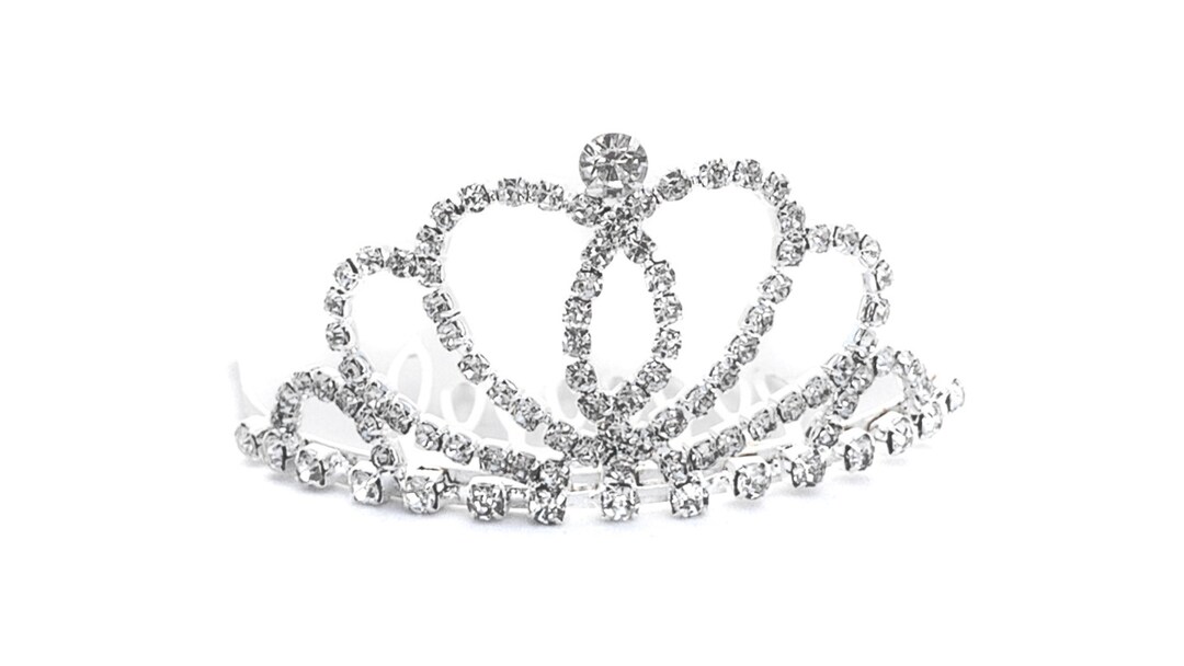 Tiara Hair Comb Looping Heart Etsy