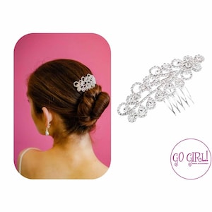 Cloud Hair Comb - Ballet Bun Accessory - Beautiful Hair Comb - Silver Hair Comb - Rhinestone Hair Comb - Bun Hair Comb - Swirl Hair Comb