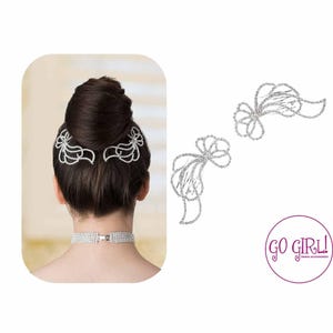Reflection Hair Combs (pair) - Matching Set Hair Combs - Mirror Image Hair Combs - Ballet Bun Hair Piece