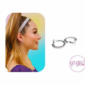 Orecchini a cerchio grandi da 1&quot; - Orecchini a cerchio dorati - Orecchini a cerchio con clip - Orecchini a cerchio con strass
