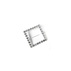 Chunky Square Rhinestone Brooches - Simple Scarf Pin - Square Brooch Clasps Pin - Minimalist Square Pin - Square Pin DIY