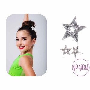 Lone Star Earring 19mm - Star Outline Earring - Crystal Star Earrings - Silver Star Shape Earrings