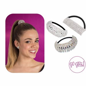 Flexi Wraparound Ponytail Elastic Band - Cuff Hair Tie - Ponytail Holder - Crystal Ponytail Cuff - Rhinestone Cuffs - Fancy Ponytail Holder