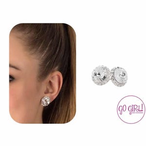 18mm Celestial Button Earrings - Dance Competition Earrings - Clip Earrings