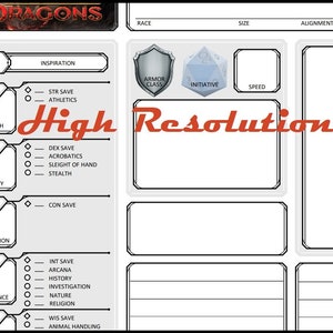 DnD Character Sheets (PDF Format) Download