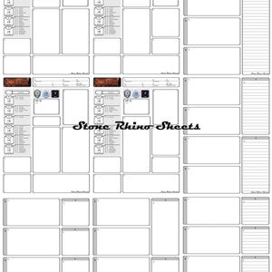 DnD Character Sheets (MAC Format) Customizable Download
