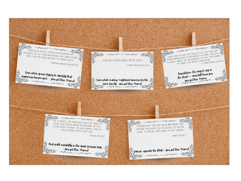 Printable Affirmation Cards for Christian Mom Digital Download Daily ...