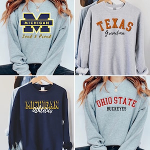 Custom College Merch, Customized College Gift School Hoodie Sweatshirt, Personalized Graduation, Monogrammed College, Custom College Apparel