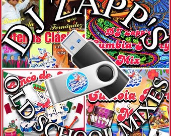 Old School Mixes + (9) Fiesta Party Mixes [USB] (English & Spanish)