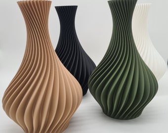 Moderne 3D-Druck Vase, Geschenk Freundin, Elegante Tischdeko, Umweltfreundlich, Minimalistisches Design, Designer Vase, Trockenblumen Vase