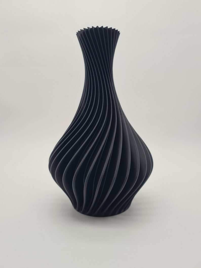 Moderne 3D-Druck Vase, Geschenk Freundin, Elegante Tischdeko, Umweltfreundlich, Minimalistisches Design, Designer Vase, Trockenblumen Vase Bild 3