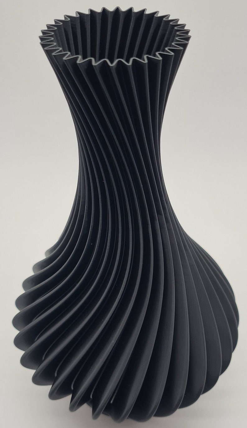 Moderne 3D-Druck Vase, Geschenk Freundin, Elegante Tischdeko, Umweltfreundlich, Minimalistisches Design, Designer Vase, Trockenblumen Vase Bild 4