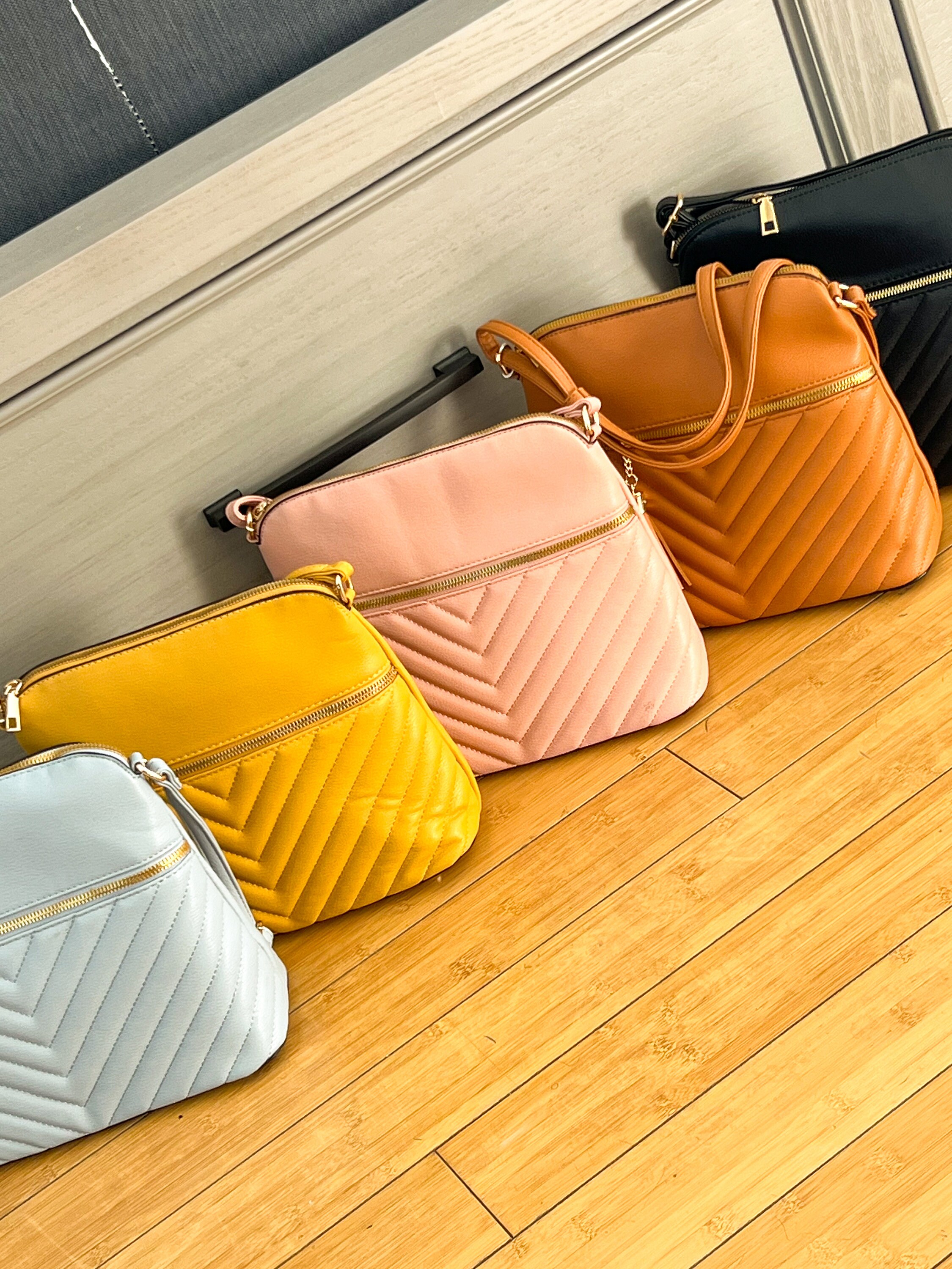 Women Nylon Shoulder Bag Design Space Cotton Padded Messenger Bag Solid  Color Fashion Grid Pleated Quilted Cotton Padded Bag