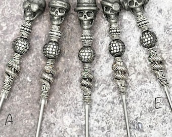 Luxury Cigar Nubber Skulls | Cigar Pick | Cigar Poker | Pokey Tool | Stogie Stick | Cookie Scribe | Royal Icing Spreader | Awl