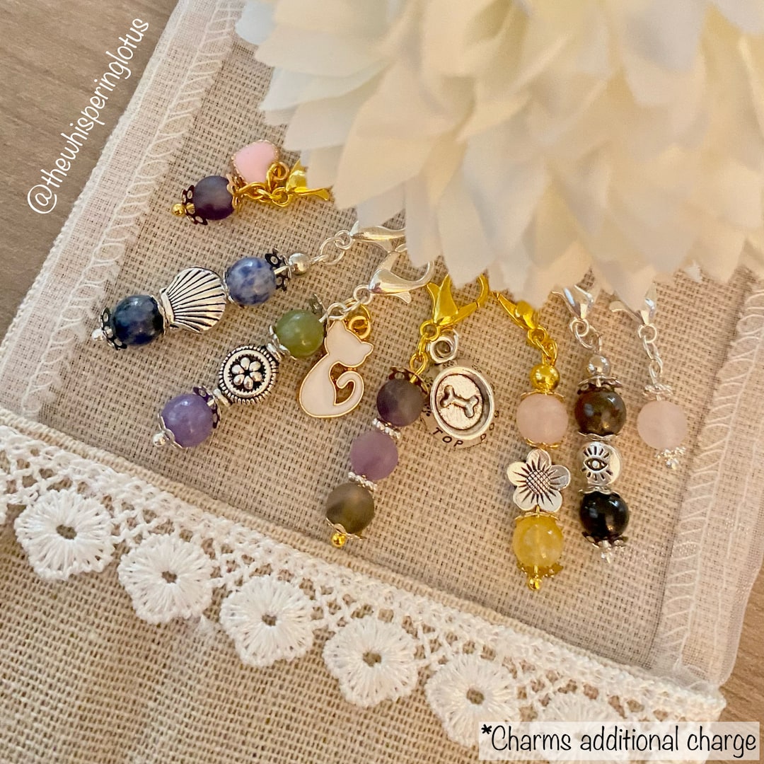 Custom Pet Collar Charm | 6mm Crystal Gemstone | Dog Collar Charm | Cat ...